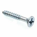 Prime-Line Wood Screws, Flat Head, Phillips Drive, #10 X 1-1/4 in., Zinc Plated Steel, 100PK 9035622